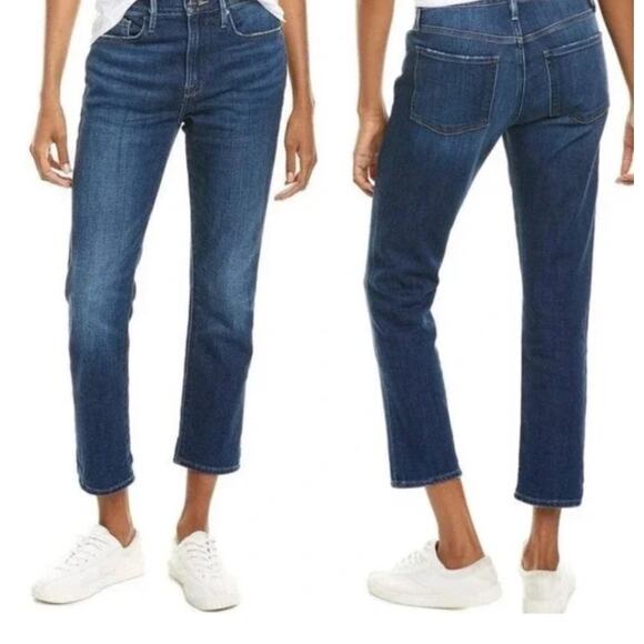 Frame Denim Le Pixie Beau Dark Wash Denim Jeans - Picture 1 of 7